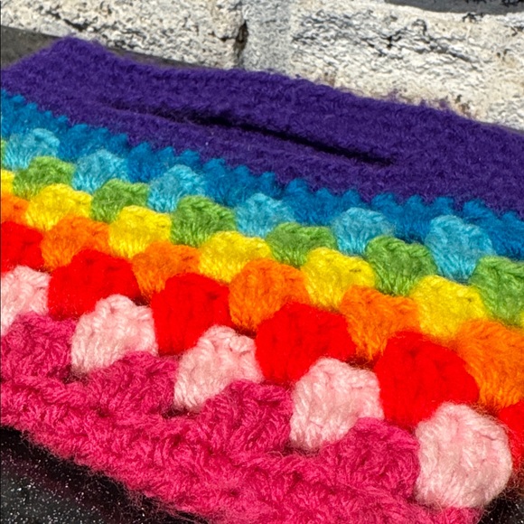 70s Colorful Crochet Mini Handbag - Picture 3 of 5